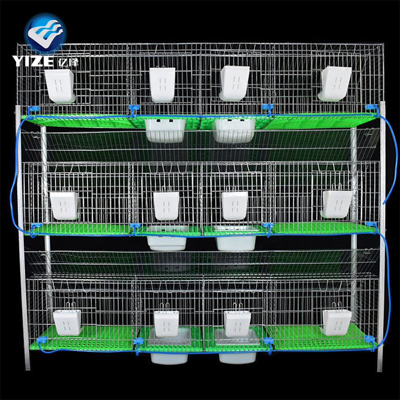 Rabbit Farm Galvanized Wire Mesh Mother And Baby Rabbit Cage Commercial Rabbit Cage With Stand